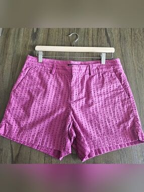 Banana Republic Pink Eyelet Cotton Shorts Size 6